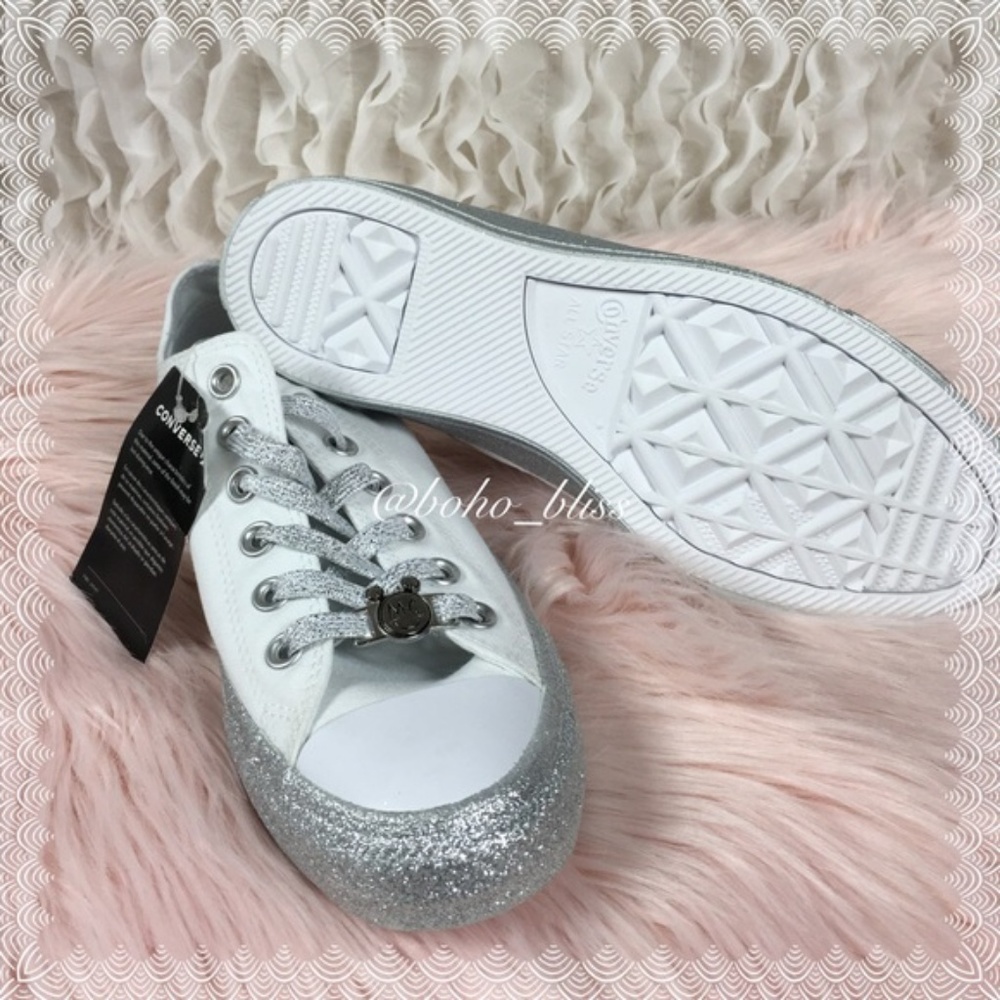CONVERSE | Miley Cyrus Glitter Sneakers NEW - Picture 3 of 7